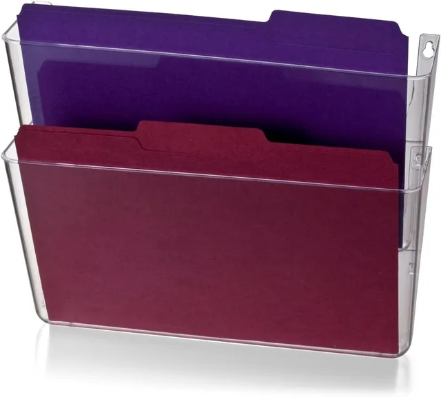 Clear Letter-Size Wall Files, 2-Pack — view 1